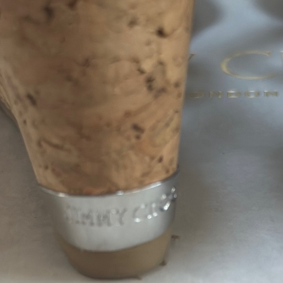 “Jimmy Choo” Women’s Wedge Sandals in Blue Suede pre-owned Size: 35 - Picture 10 of 14